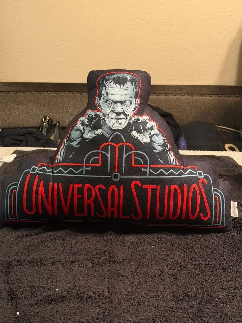 Universal Studios Frankenstein Monster Marquee Sign Plush Pillow